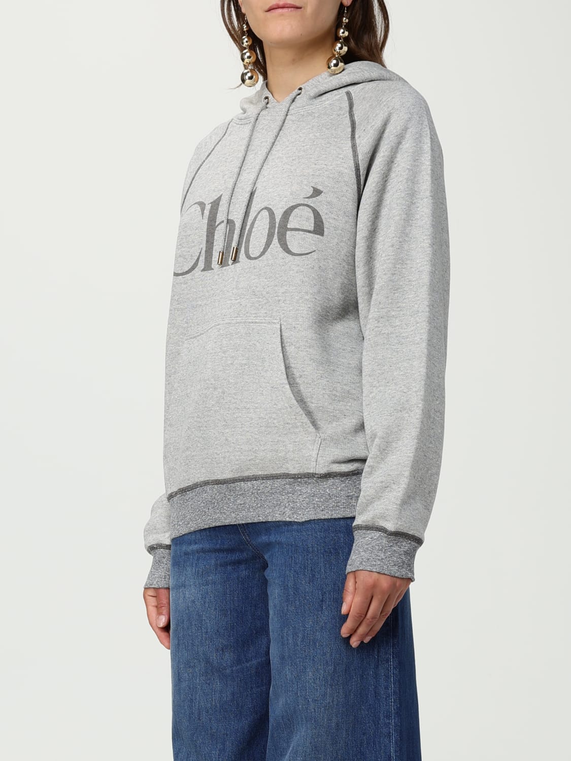CHLOÉ SWEATSHIRT: T-shirt damen ChloÉ, Grau - Img 4