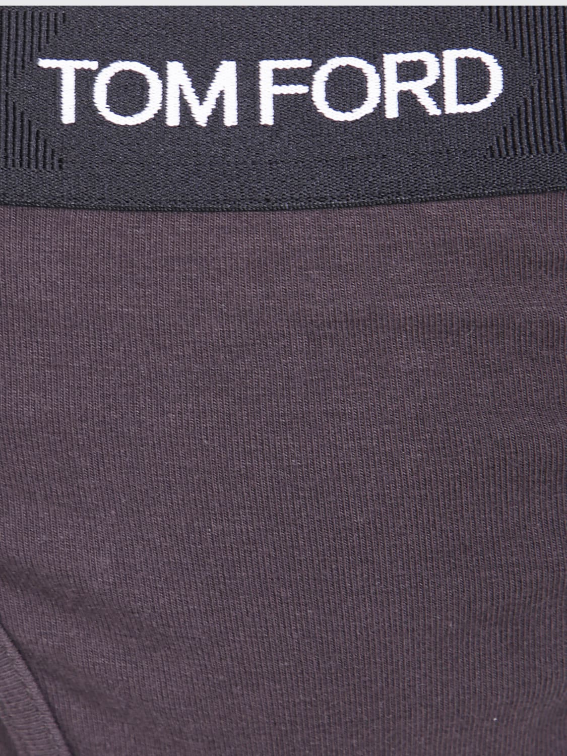 TOM FORD INTIMO: Slip intimo in cotone stretch con logo Tom Ford, Prugna - Img 3