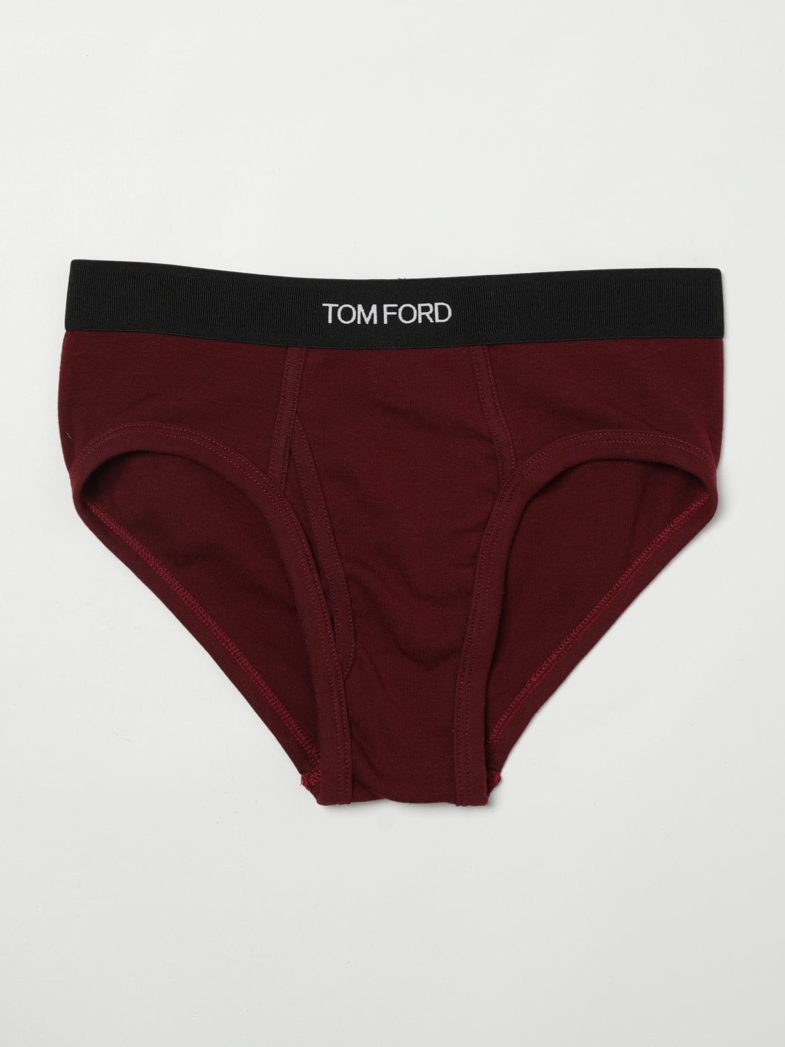 TOM FORD INTIMO: Boxer intimo in cotone stretch con logo Tom Ford, Viola - Img 1