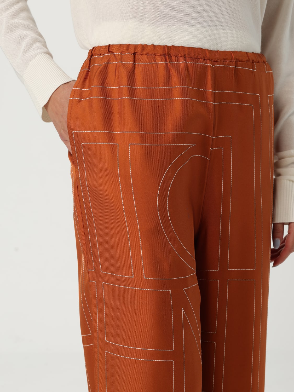 TOTEME PANTALONES: Pantalón mujer Toteme, Marrón - Img 4