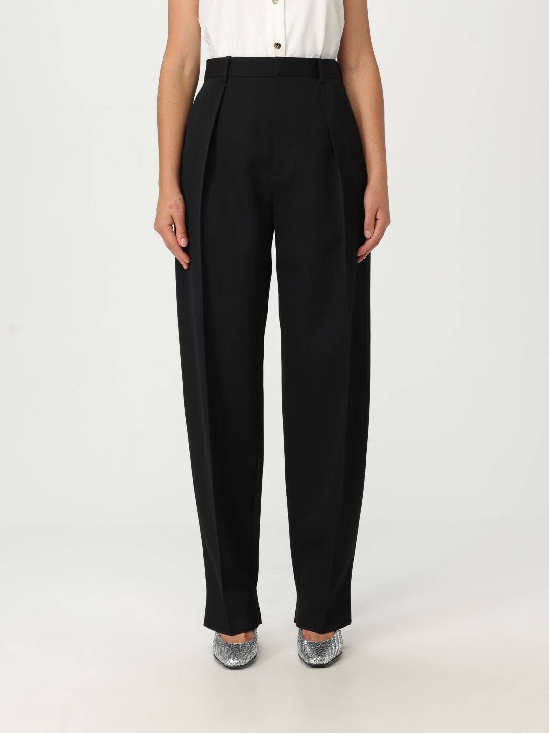BOTTEGA VENETA PANTS: Pants woman Bottega Veneta, Black - Img 1