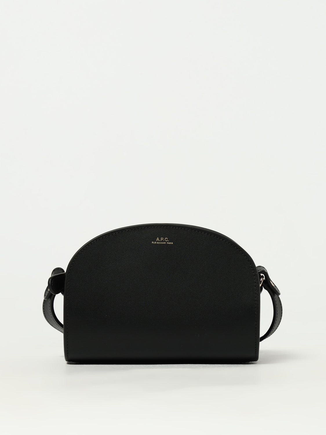 A.P.C. BORSA MINI: Borsa Demi Lune Mini A.P.C. in pelle, Nero - Img 1