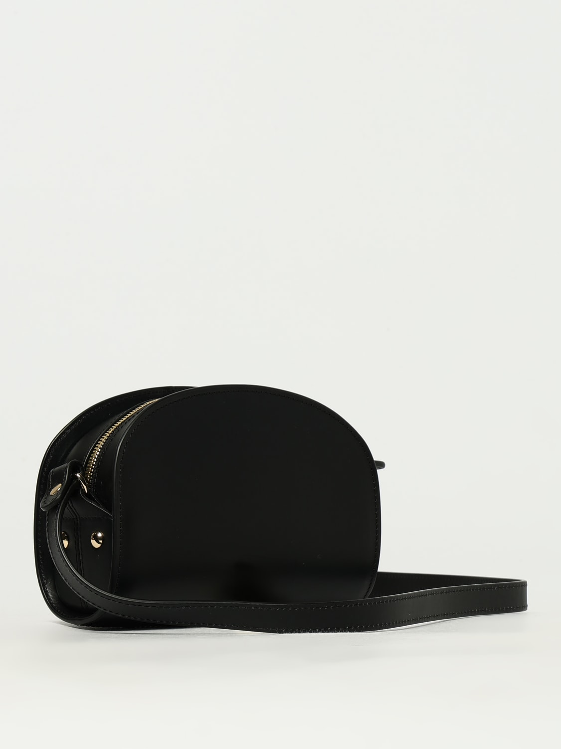 A.P.C. BORSA MINI: Borsa Demi Lune Mini A.P.C. in pelle, Nero - Img 2