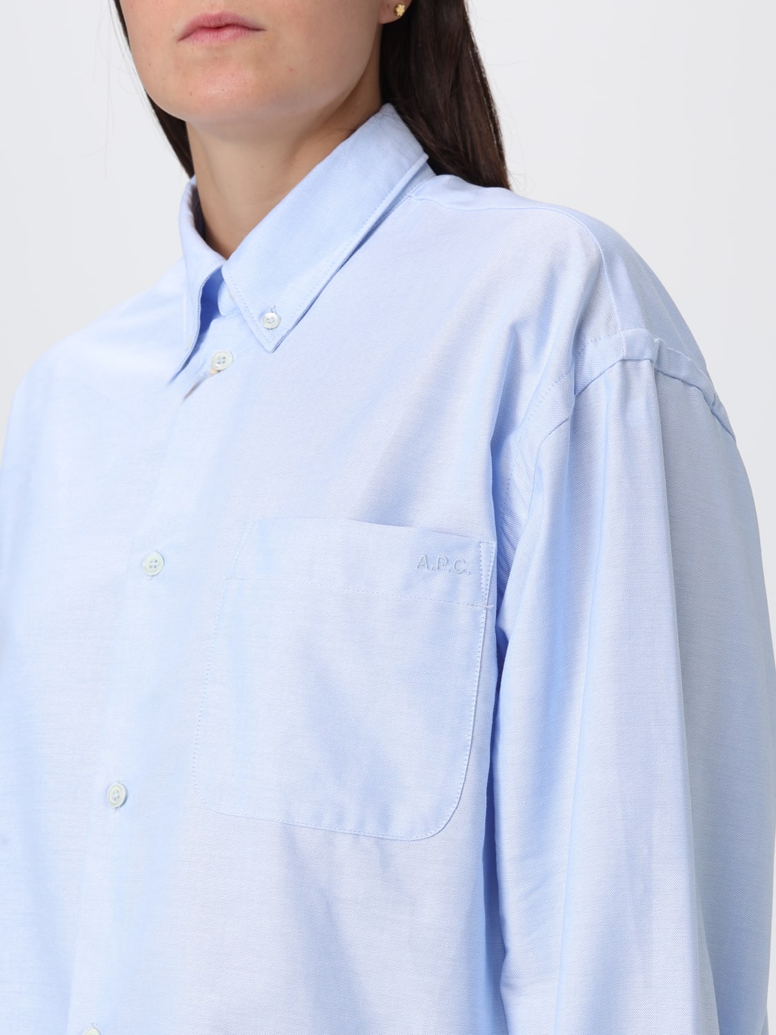A.P.C. SHIRT: Shirt woman A.P.C., Gnawed Blue - Img 3