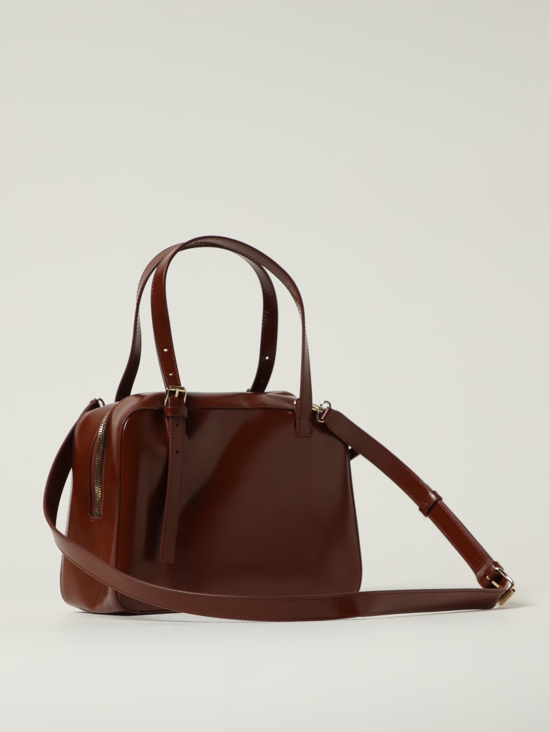 A.P.C. BORSA A SPALLA: Borsa Virginie Box A.P.C. in pelle spazzolata , Nocciola - Img 2