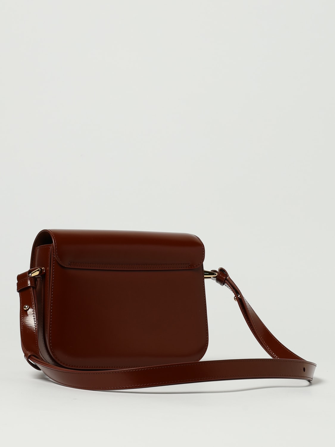 A.P.C. BORSA MINI: Borsa Grace Mini A.P.C. in pelle, Marrone - Img 2