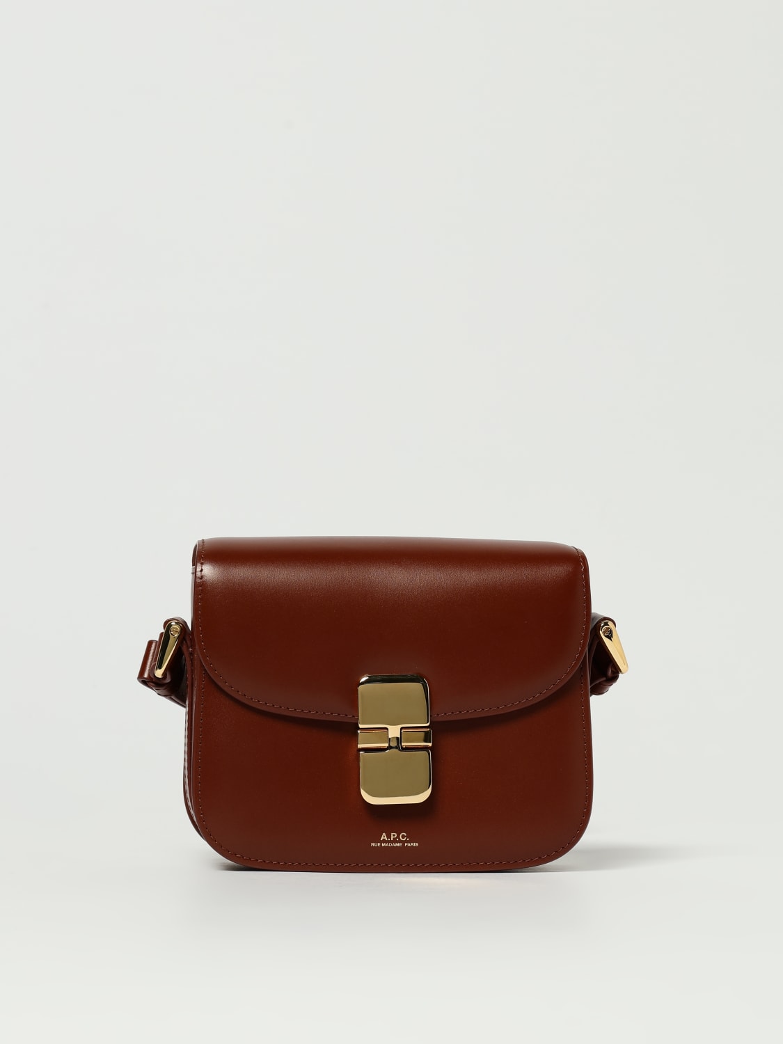 A.P.C. MINI BAG: Shoulder bag woman A.P.C., Brown - Img 1