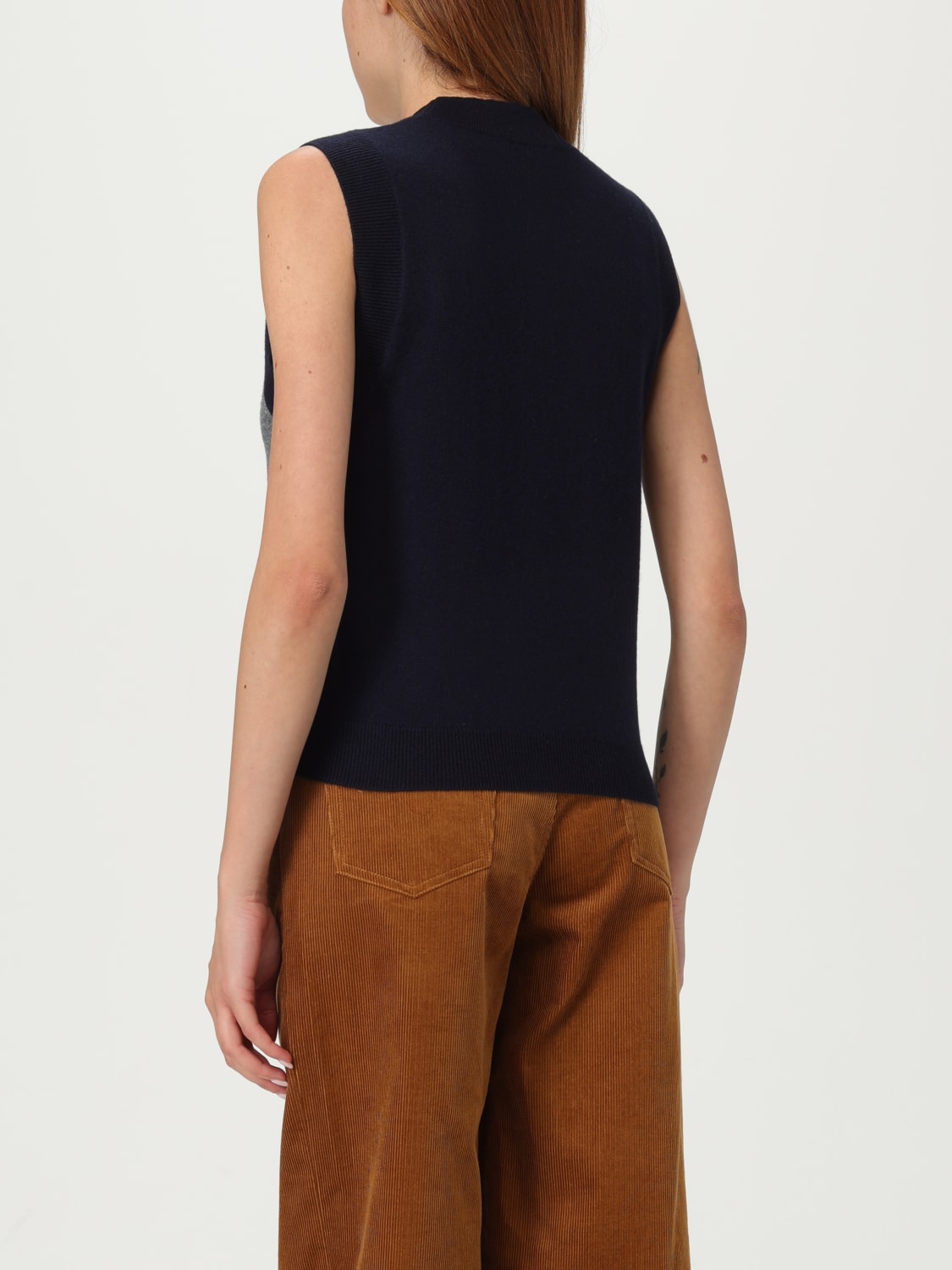 A.P.C. WAISTCOAT: Sweater woman A.P.C., Blue - Img 3