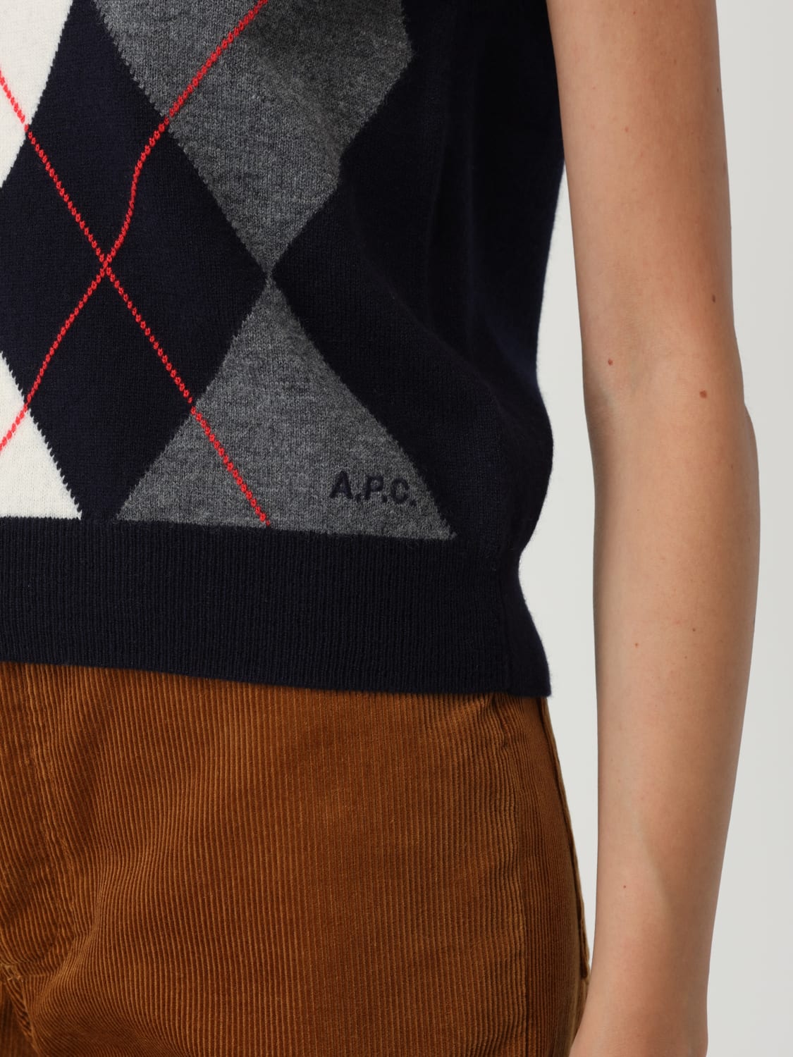 A.P.C. WAISTCOAT: Sweater woman A.P.C., Blue - Img 4