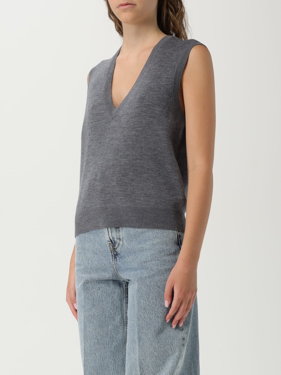 A.P.C. CHALECO: Jersey mujer A.P.C., Carbón - Img 4