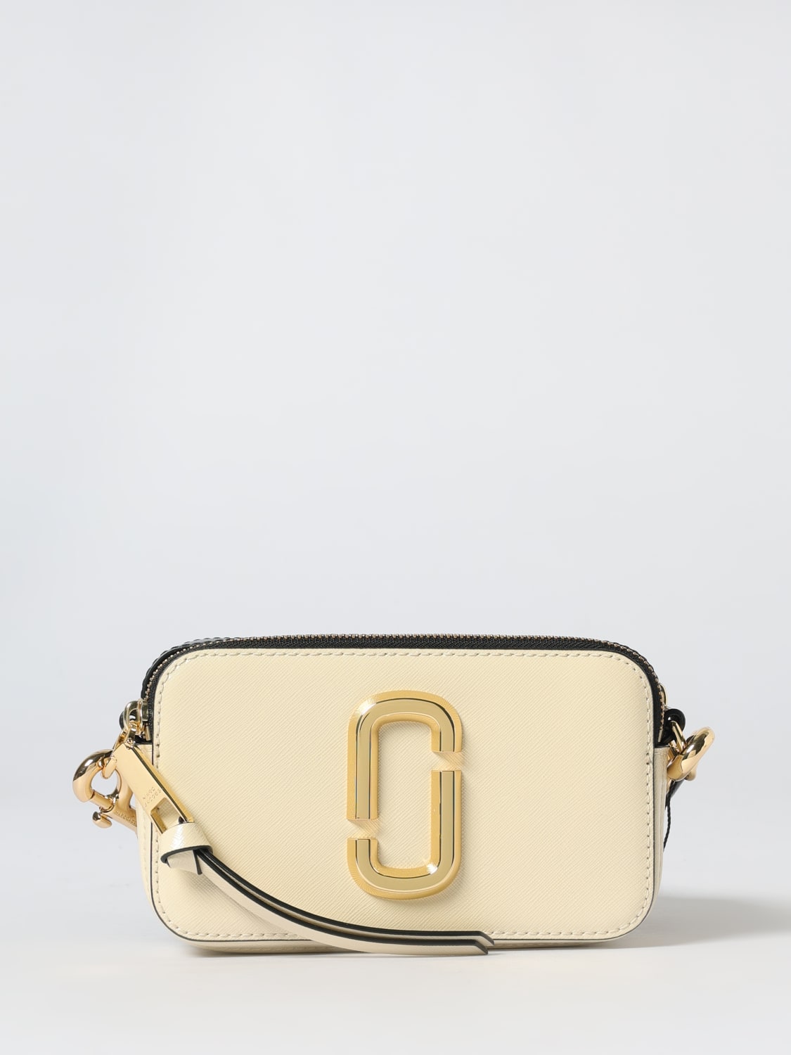 MARC JACOBS BORSA A TRACOLLA: Borsa The Snapshot Marc Jacobs in pelle, Bianco - Img 1
