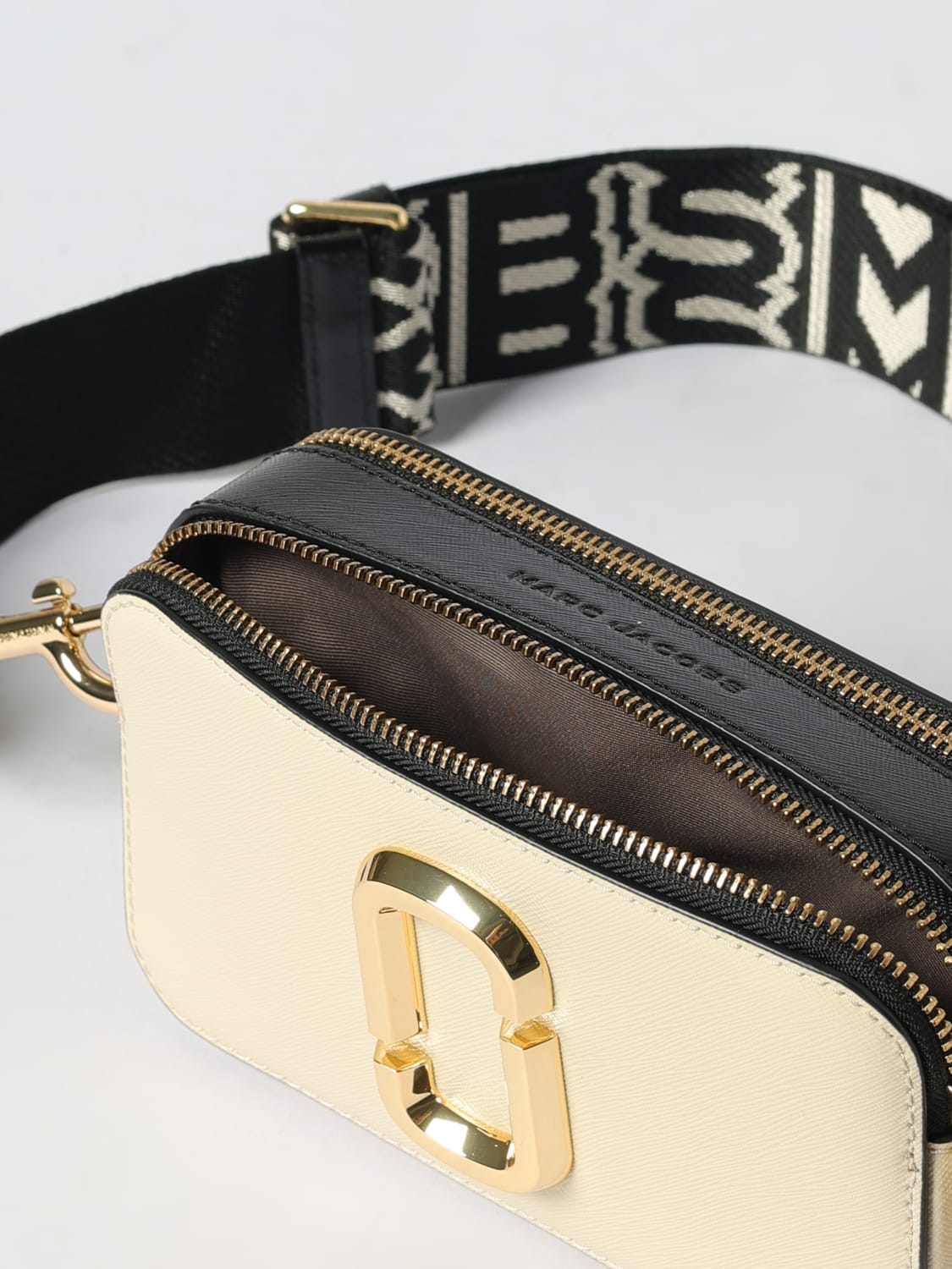 MARC JACOBS BORSA A TRACOLLA: Borsa The Snapshot Marc Jacobs in pelle, Bianco - Img 3