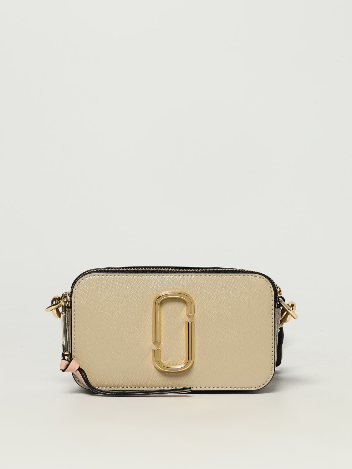 MARC JACOBS BORSA A TRACOLLA: Borsa The Snapshot Marc Jacobs in pelle, Kaki - Img 1