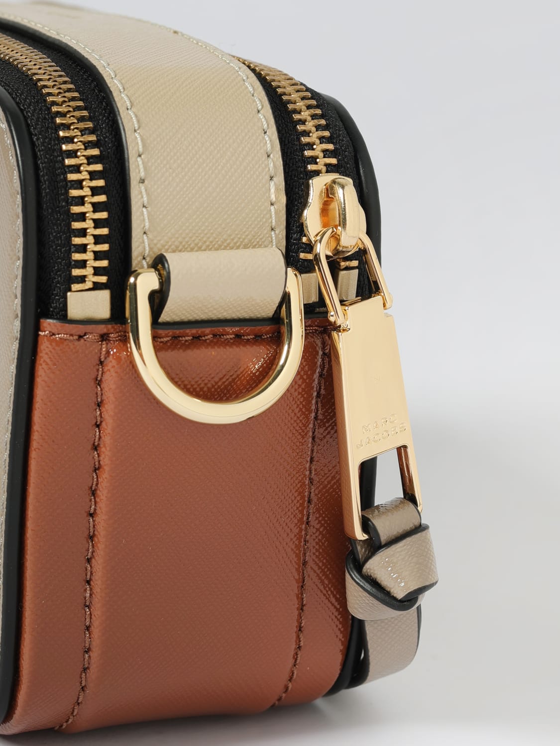 MARC JACOBS BORSA A TRACOLLA: Borsa The Snapshot Marc Jacobs in pelle, Sabbia - Img 3