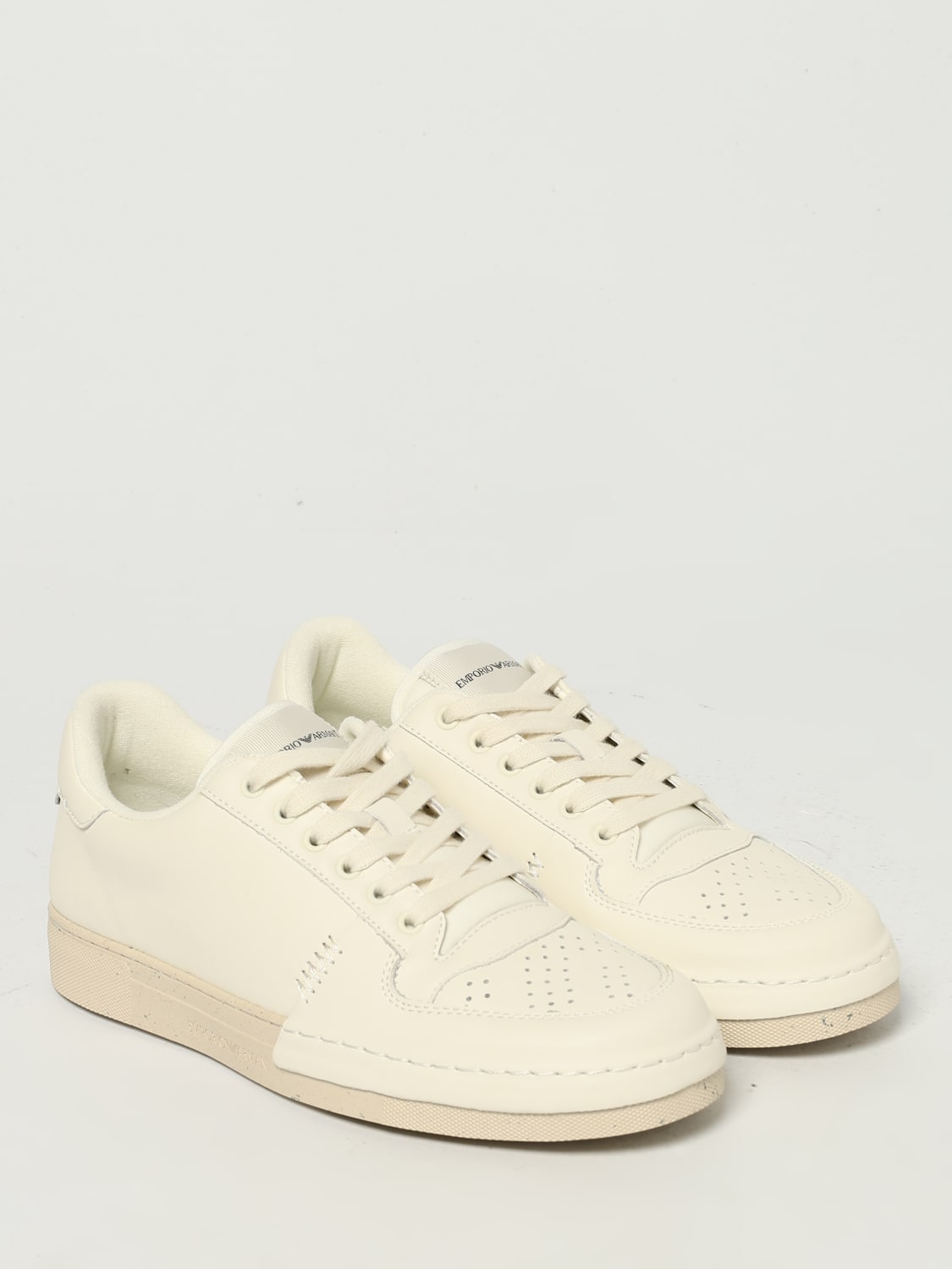 EMPORIO ARMANI SNEAKERS: Sneakers men Emporio Armani, Ecru - Img 2