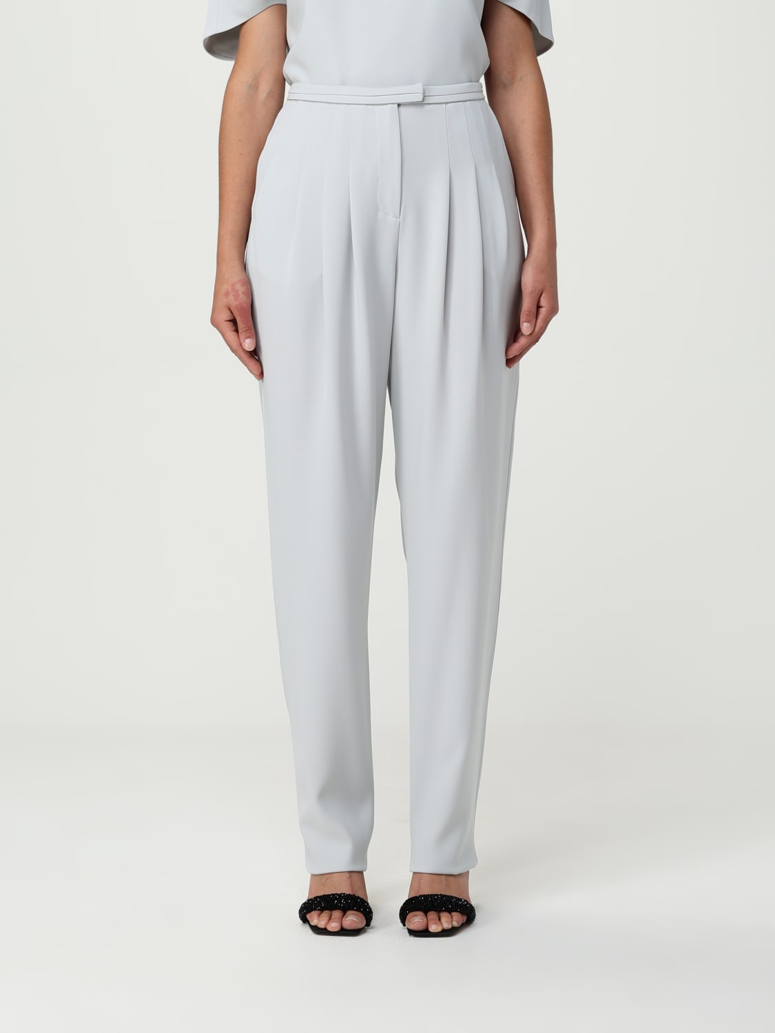 パンツ EMPORIO ARMANI Woman Pants Natural EW000840AF10209 U8011 EMPORIO ARMANI: Pants woman - Ice | Emporio Armani pants