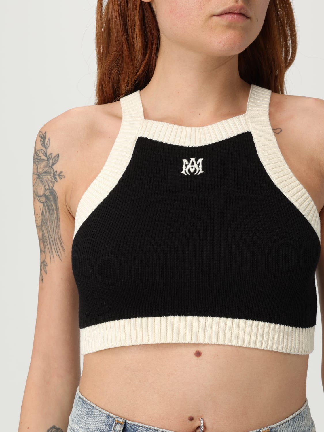 AMIRI TOP: Top woman Amiri, Black - Img 4