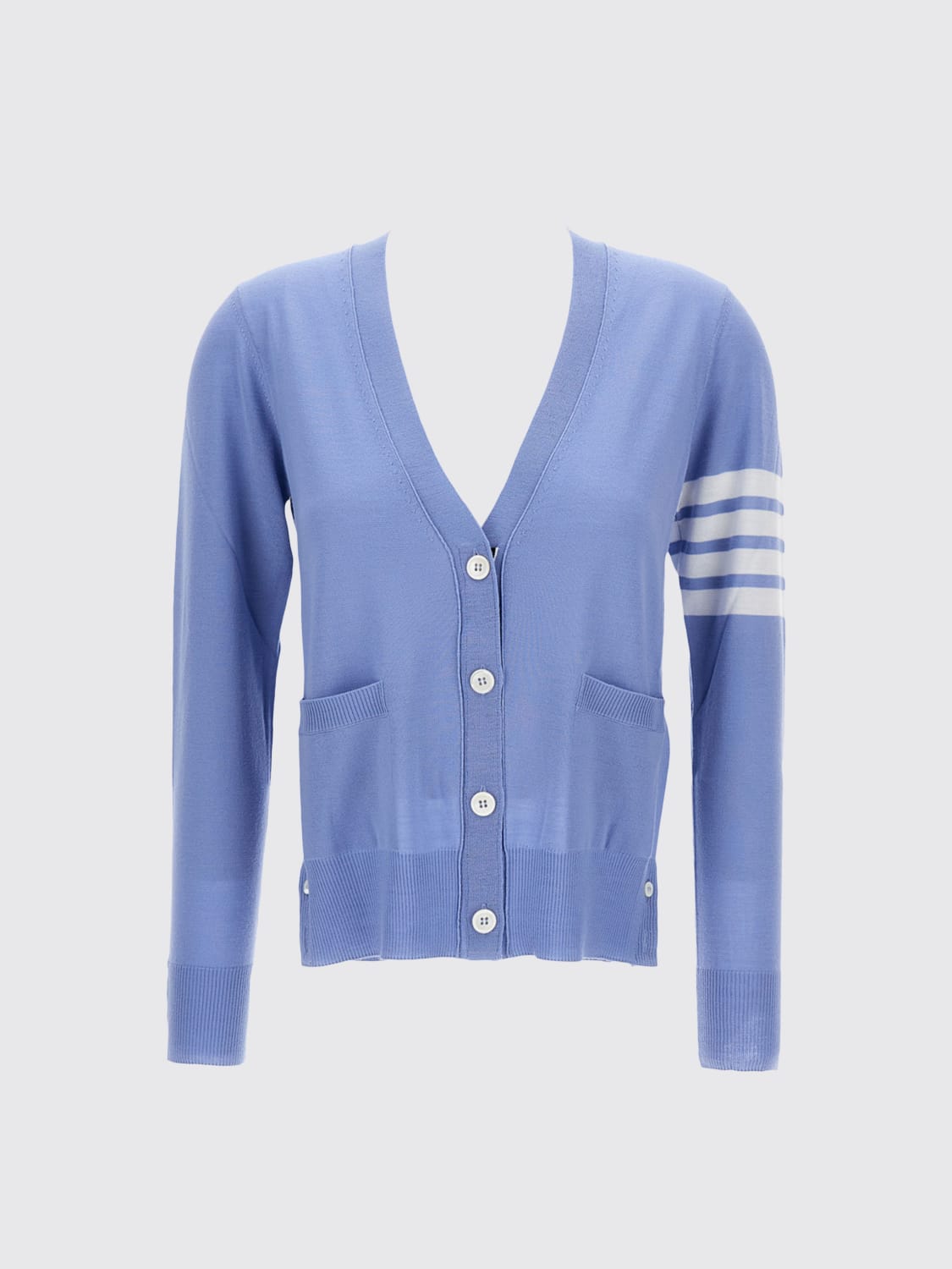 THOM BROWNE JERSEY: Cárdigan mujer Thom Browne, Azul Claro - Img 2