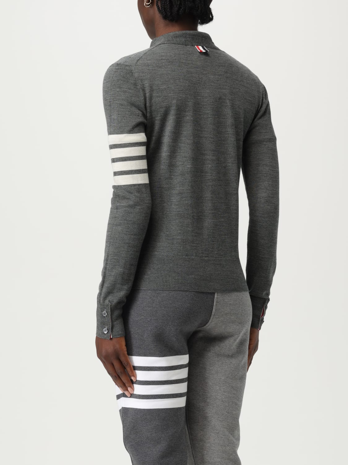 THOM BROWNE SWEATER: Cardigan woman Thom Browne, Grey - Img 3