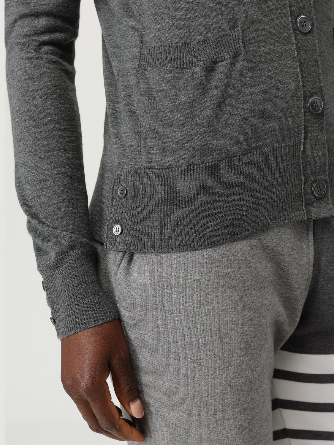THOM BROWNE SWEATER: Cardigan woman Thom Browne, Grey - Img 5
