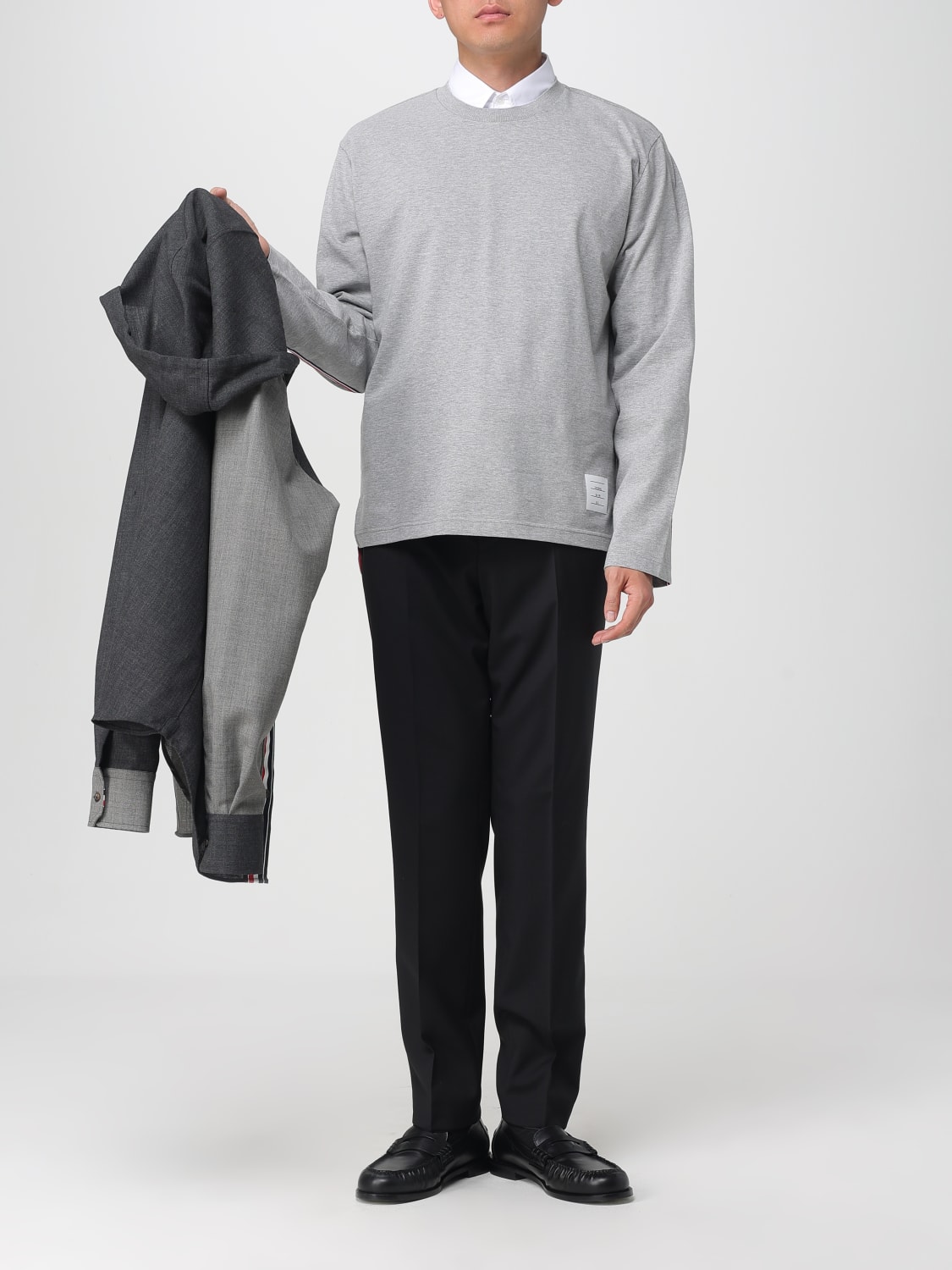 THOM BROWNE T-SHIRT: Sweater men Thom Browne, Grey - Img 2