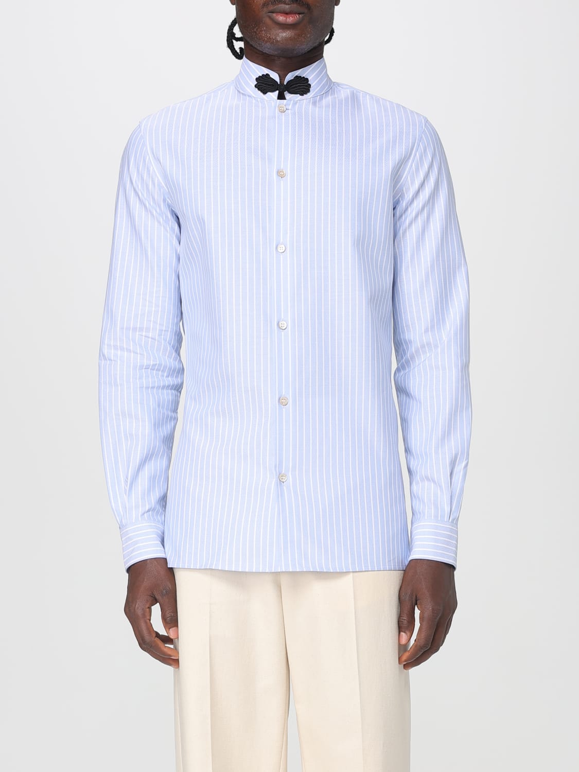 VALENTINO SHIRT: Shirt men Valentino, Blue - Img 1