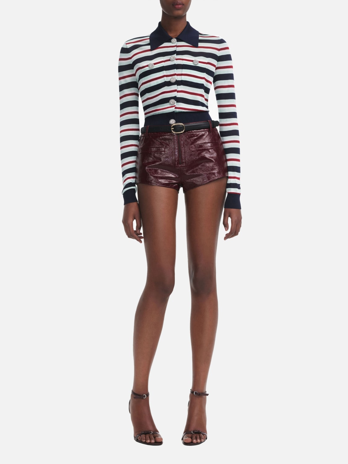 SELF-PORTRAIT POLO衫: 针织开衫 女士 Self-portrait, 印花/多色 - Img 2