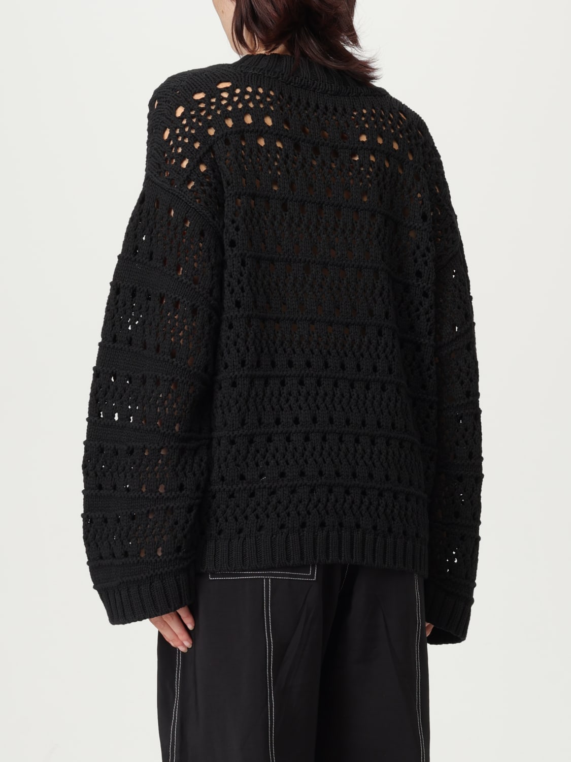 GANNI SWEATER: Cardigan woman Ganni, Black - Img 3