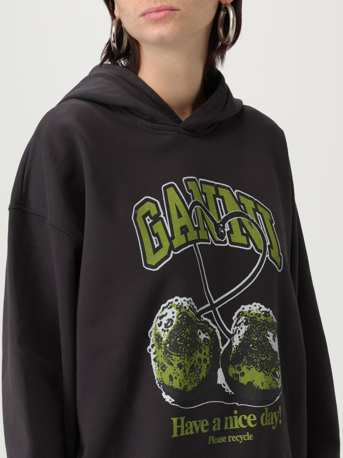 GANNI SWEATSHIRT: Sweater woman Ganni, Grey - Img 4