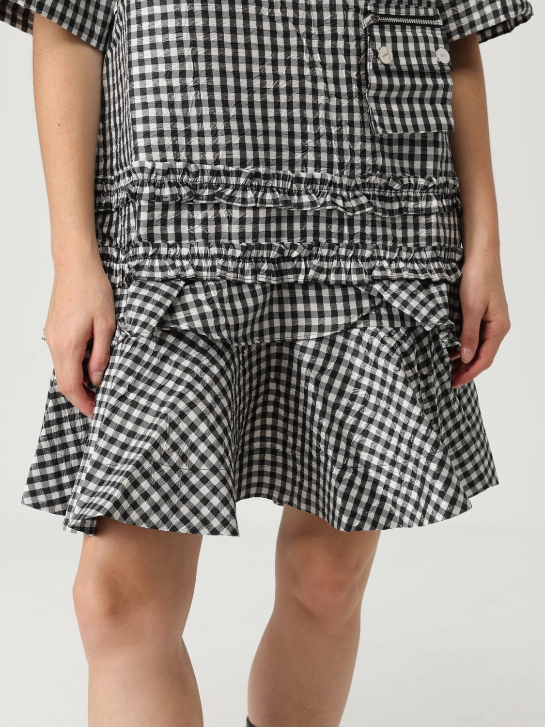 GANNI DRESS: Dress woman Ganni, White - Img 3