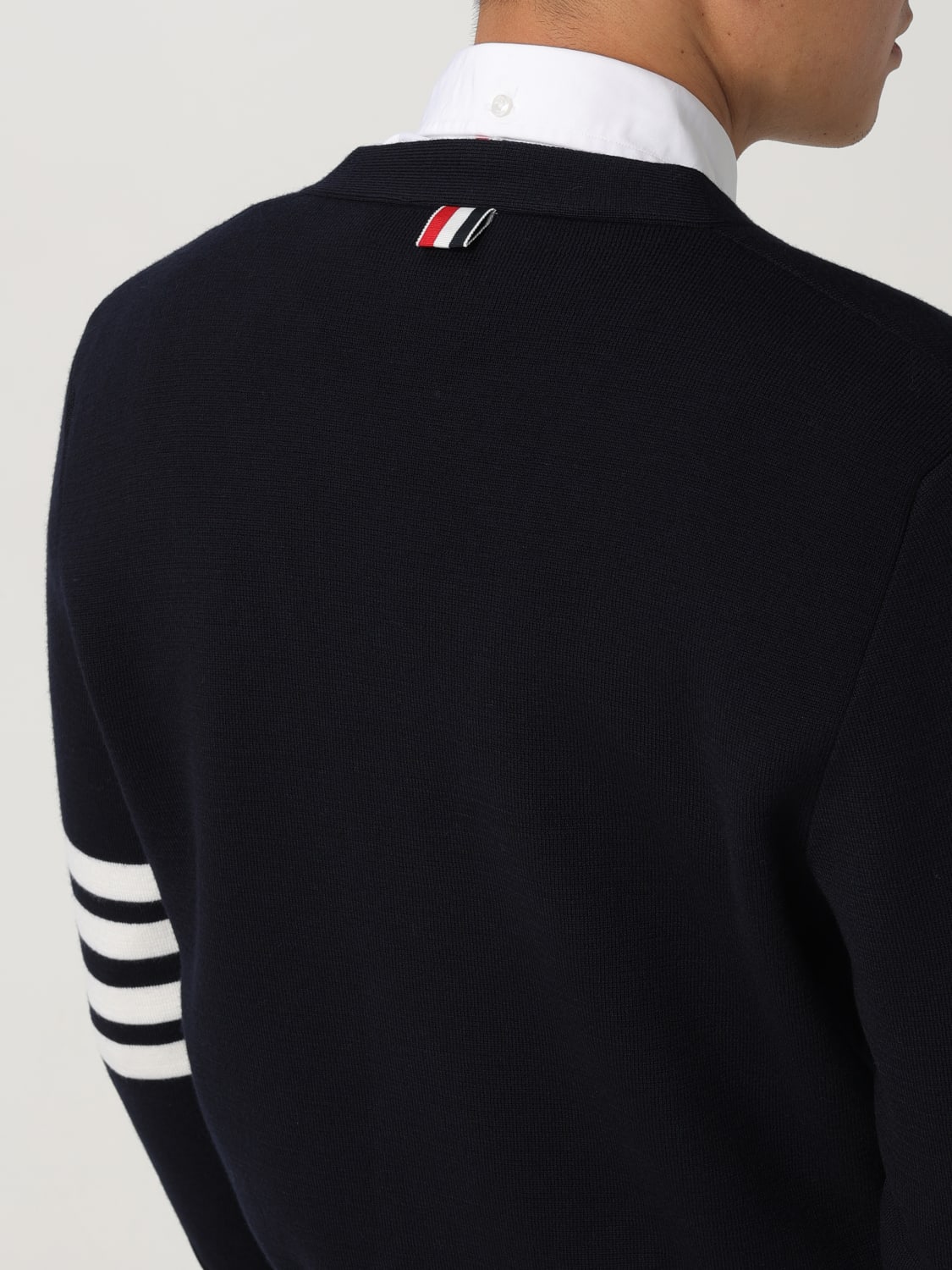 THOM BROWNE SWEATER: Cardigan men Thom Browne, Blue - Img 5
