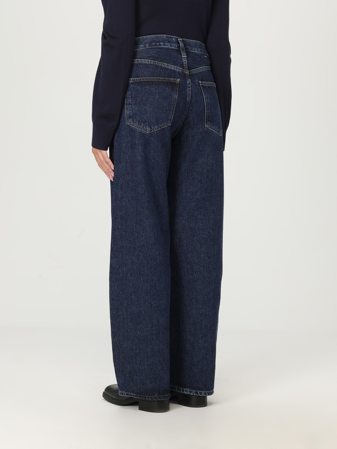 AGOLDE JEANS: Jeans palazzo Agolde in denim rigenerato, Blue - Img 2