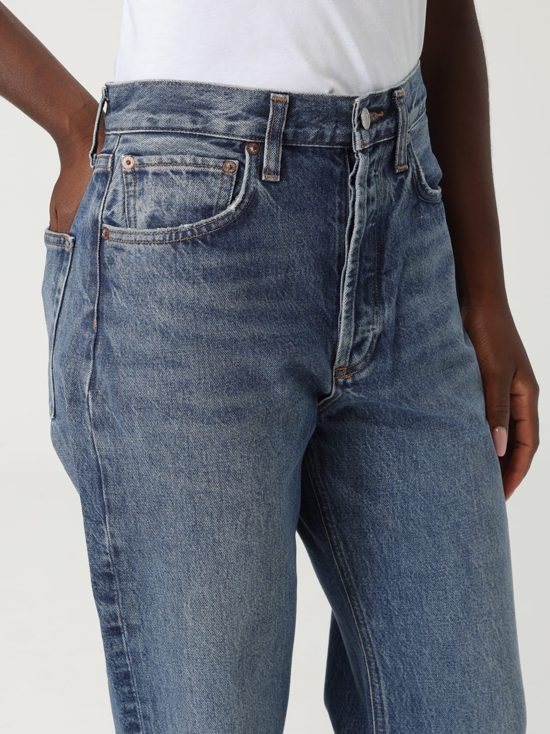 AGOLDE JEANS: Jeans Agolde in denim di cotone rigenerato, Blue - Img 3