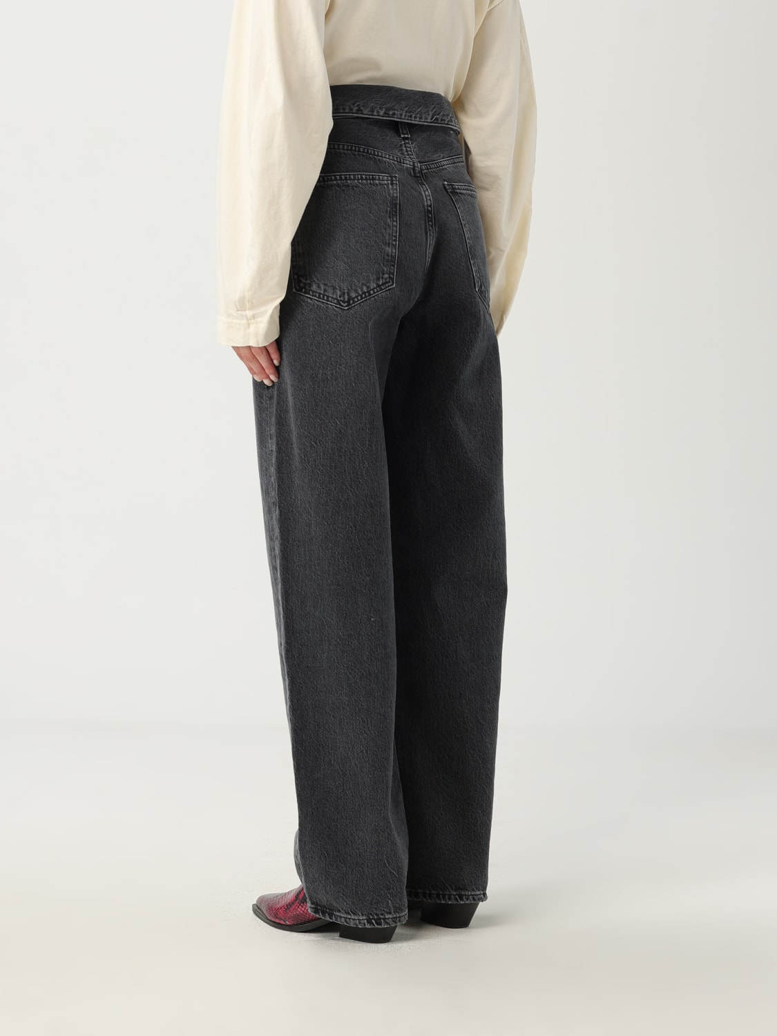 AGOLDE JEANS: Jeans Agolde in denim di cotone , Grigio - Img 2