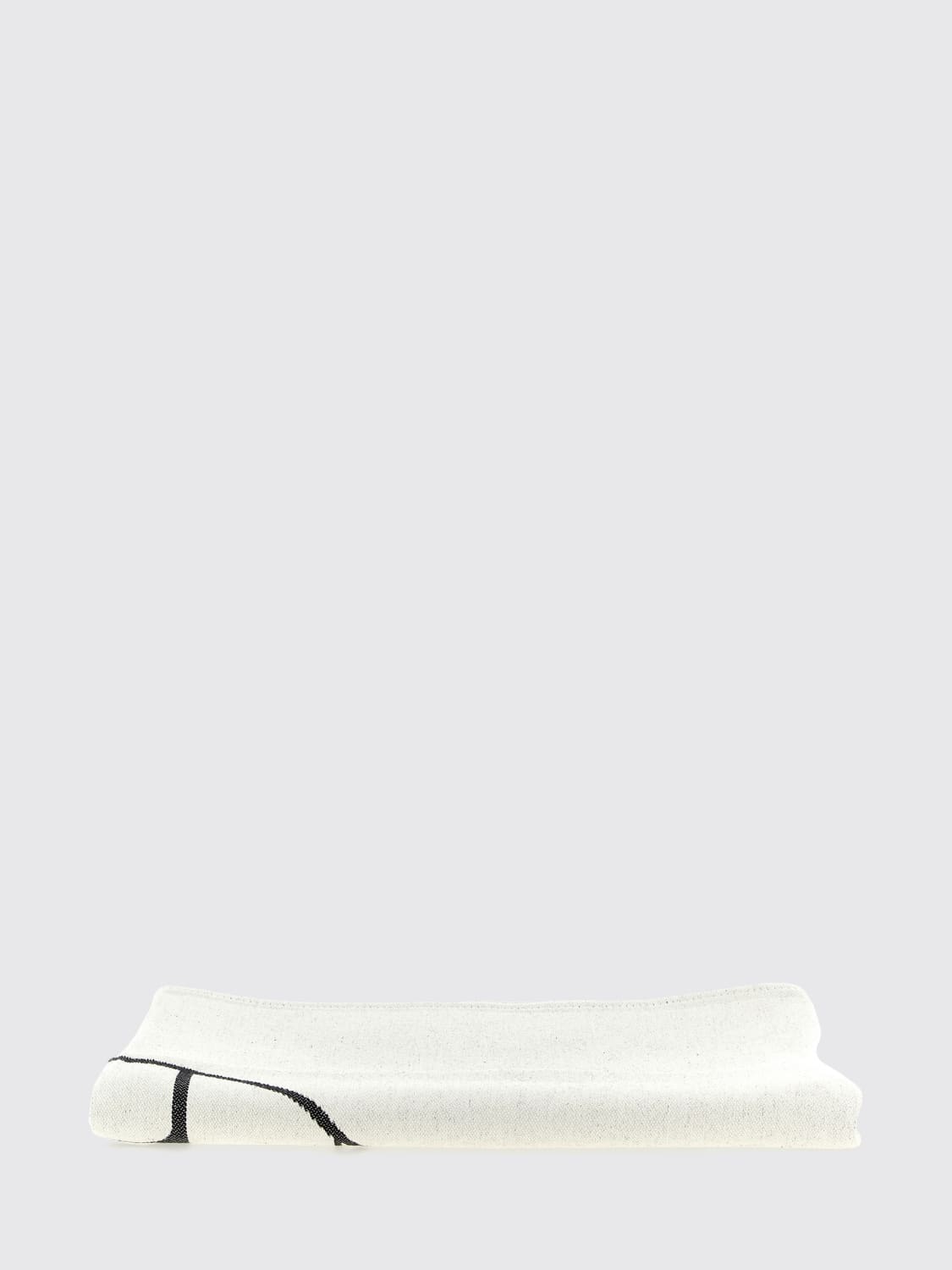 MAISON MICHEL TELO DA BAGNO: Telo da bagno Aida Maison Michel in cotone jacquard , Nero - Img 1