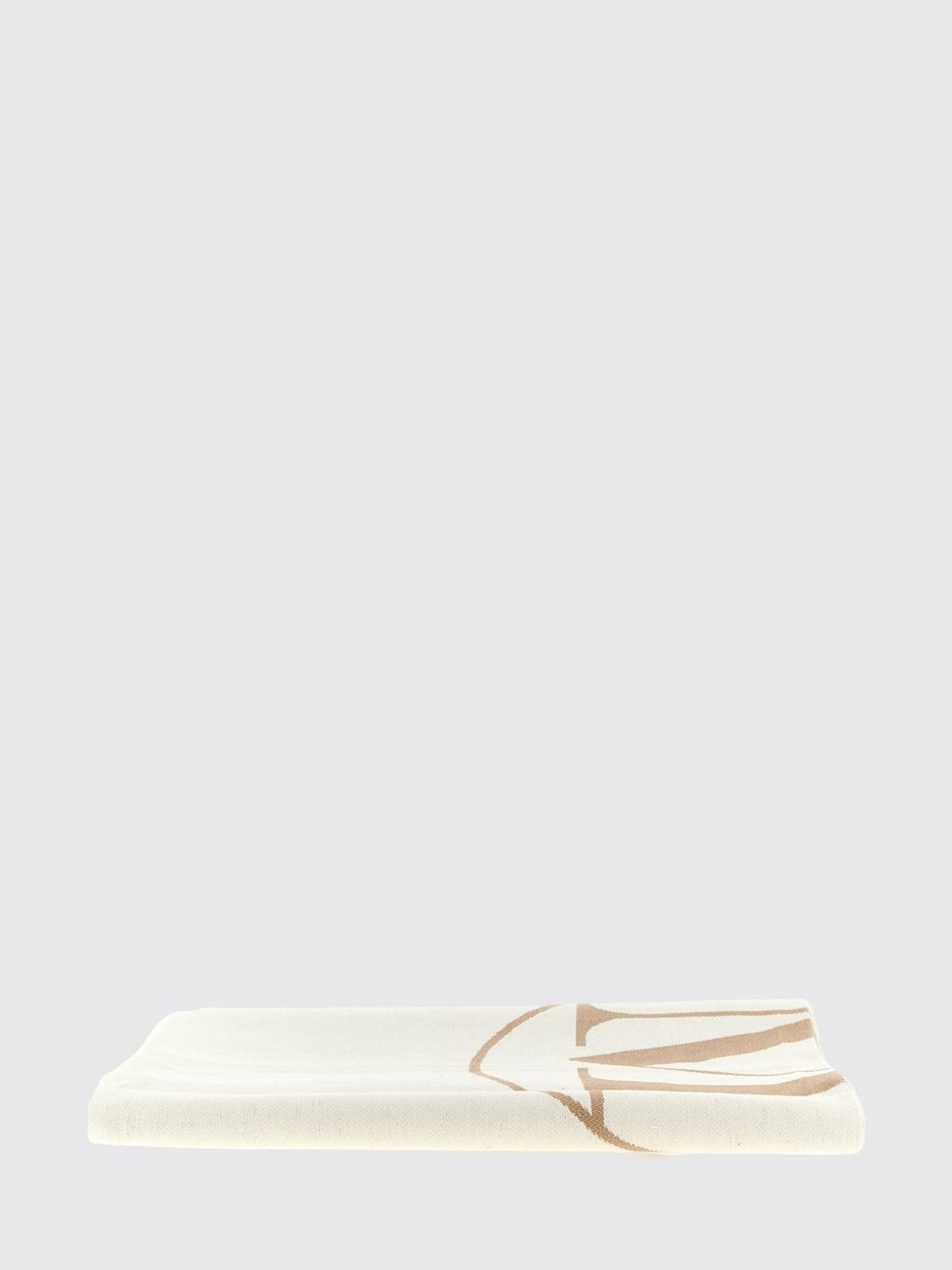 MAISON MICHEL TELO DA BAGNO: Telo da bagno Aida Maison Michel in cotone jacquard , Beige - Img 1