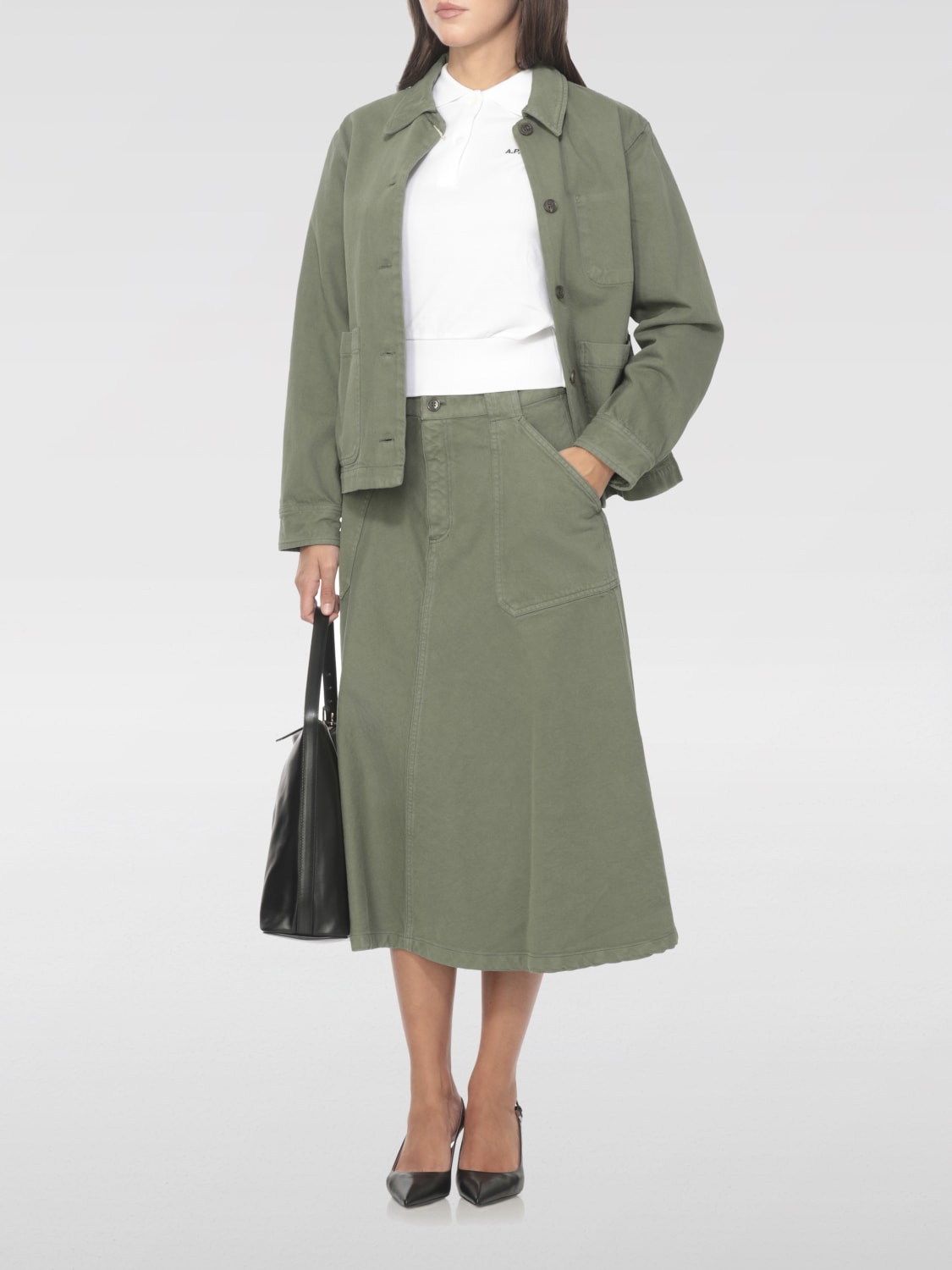 A.P.C. ROCK: Rock damen A.P.C., Grün - Img 2