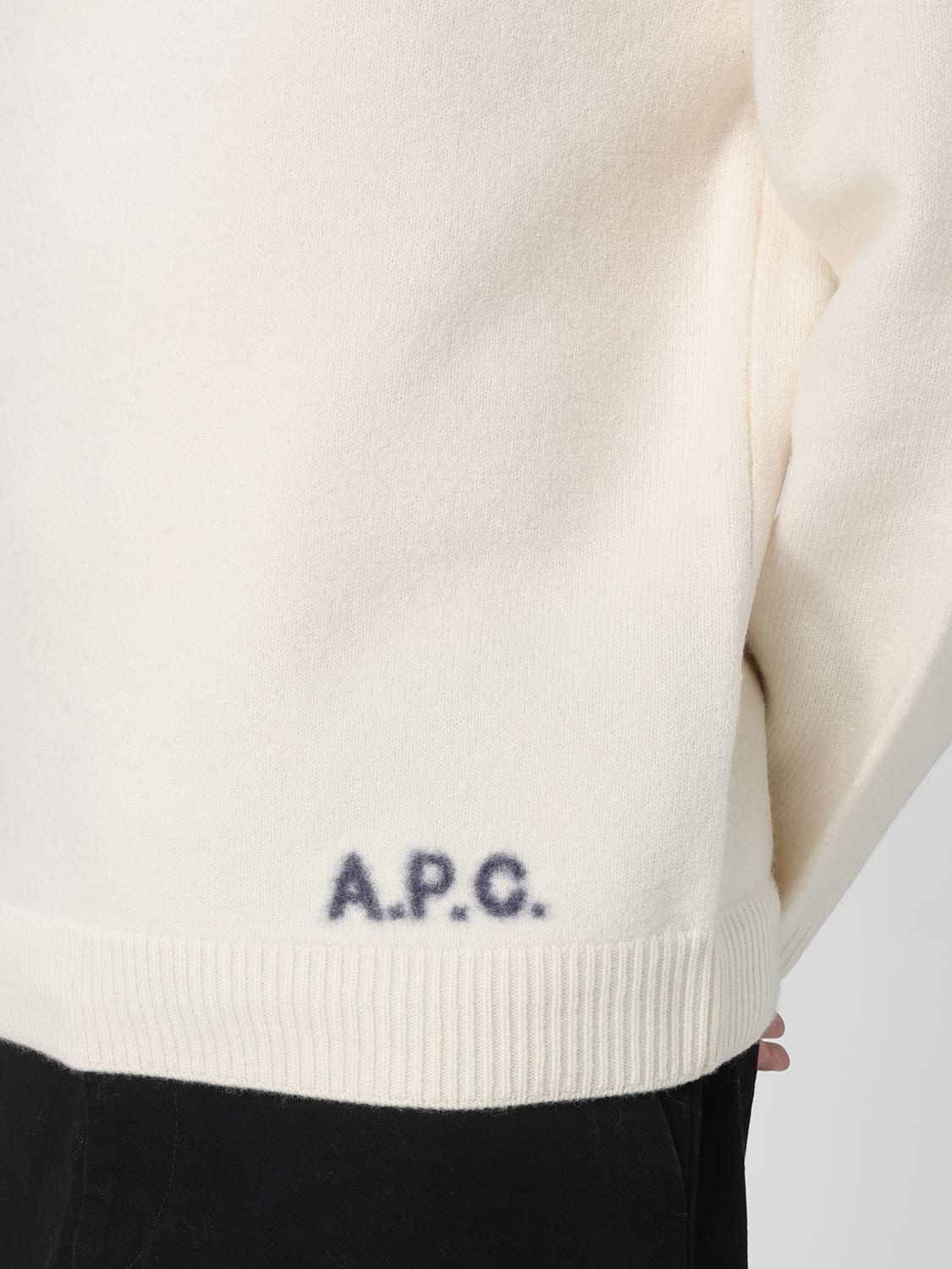 A.P.C. PULLOVER: Strickjacke herren A.P.C., Beige - Img 3