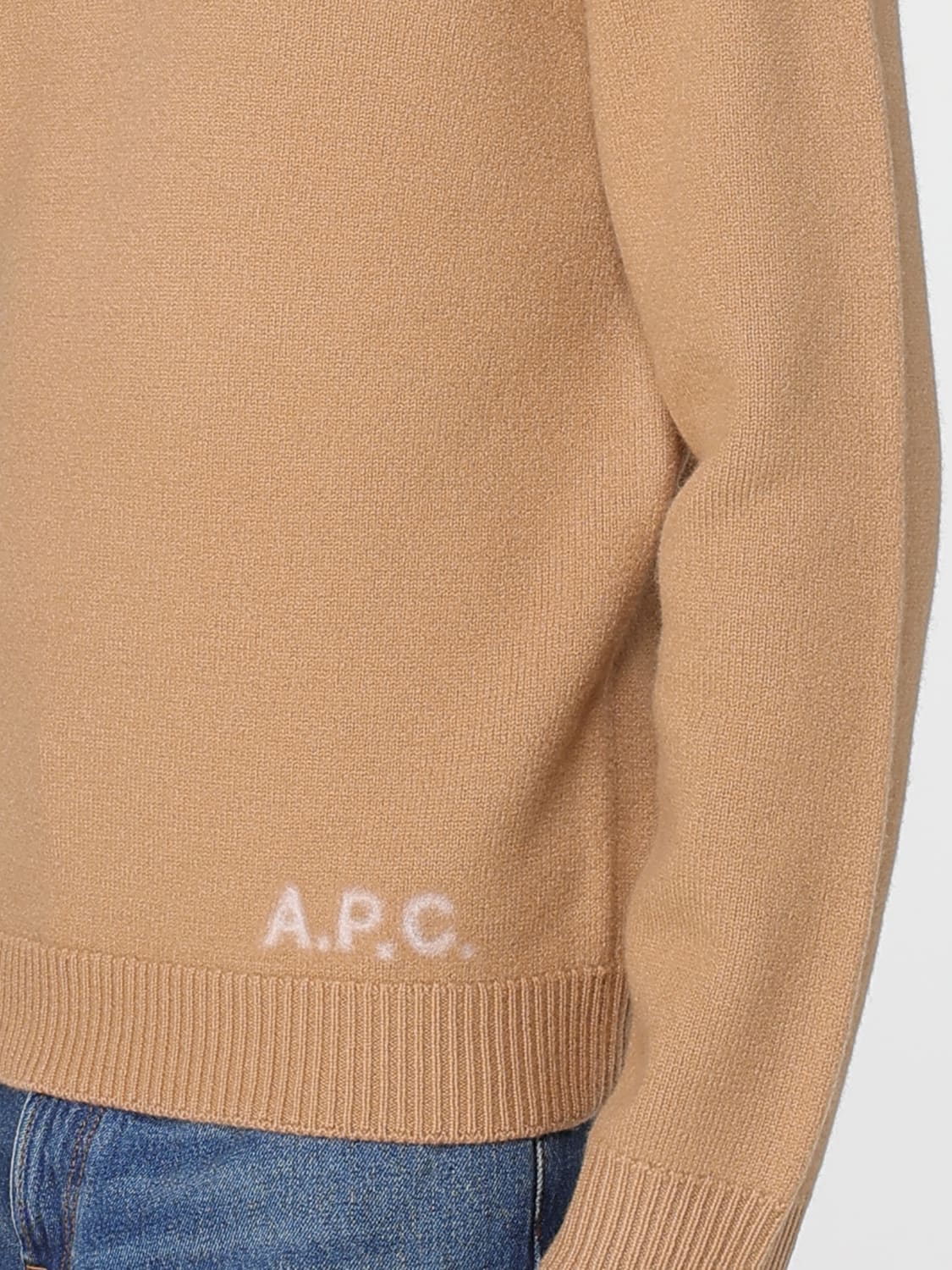 A.P.C. SWEATER: Cardigan men A.P.C., Camel - Img 3