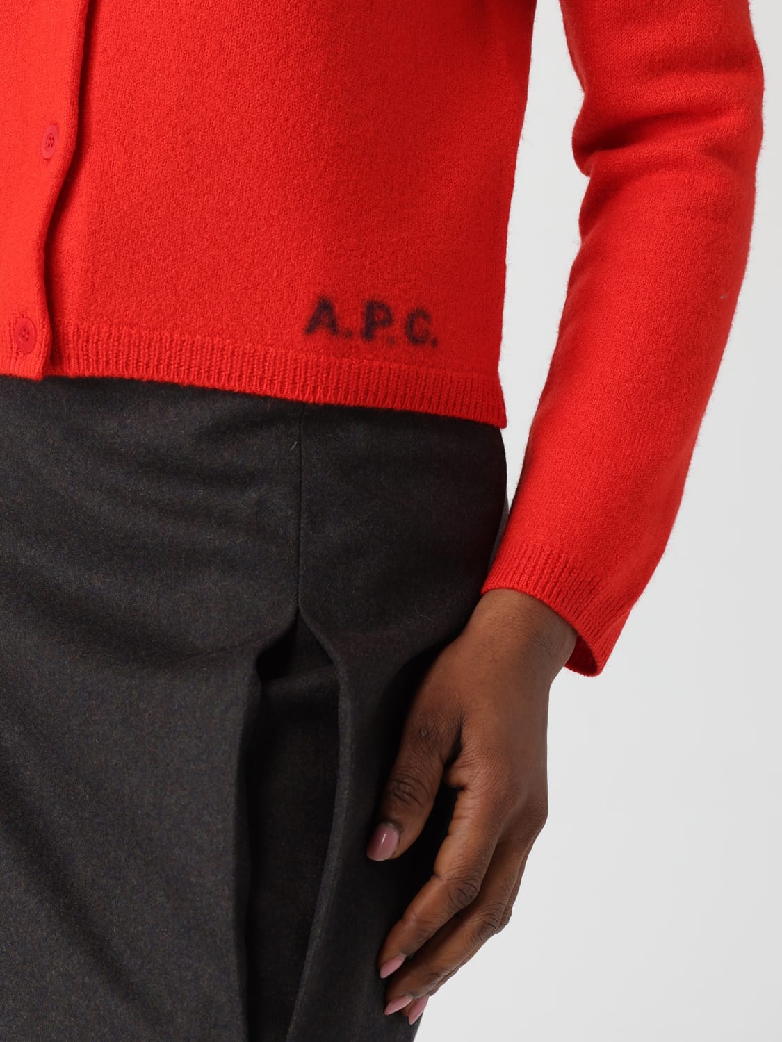 A.P.C. SWEATER: Cardigan woman A.P.C., Red - Img 4