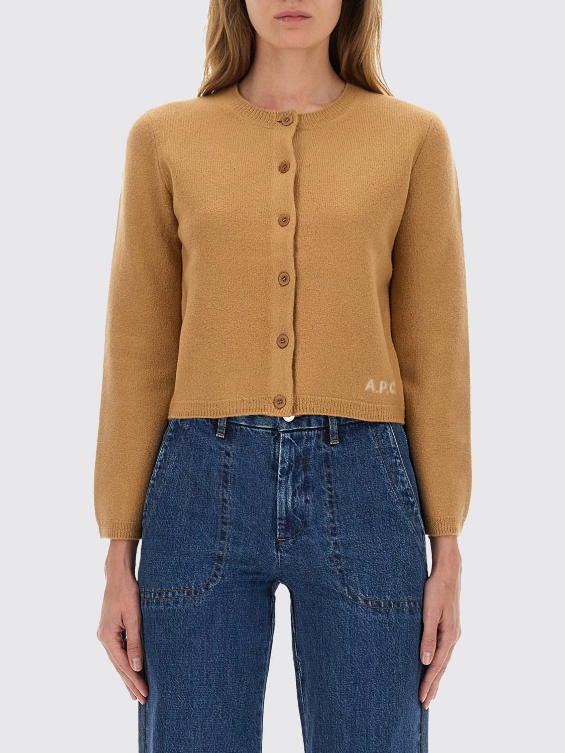 A.P.C. JERSEY: Cárdigan mujer A.P.C., Beige - Img 1