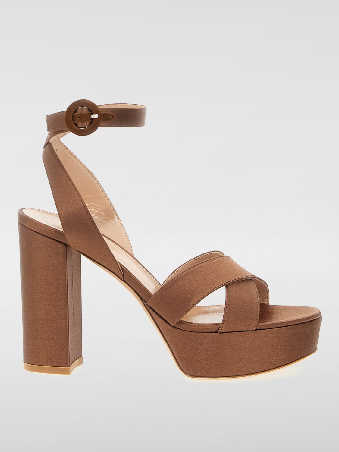 GIANVITO ROSSI HEELED SANDAL: Flat sandals woman Gianvito Rossi, Brown - Img 1