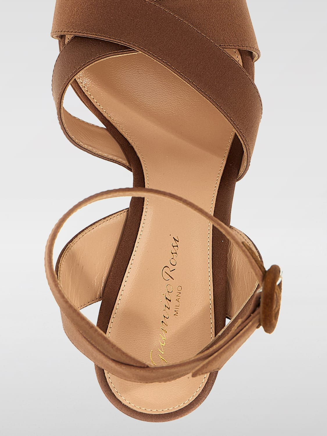 GIANVITO ROSSI HEELED SANDAL: Flat sandals woman Gianvito Rossi, Brown - Img 4
