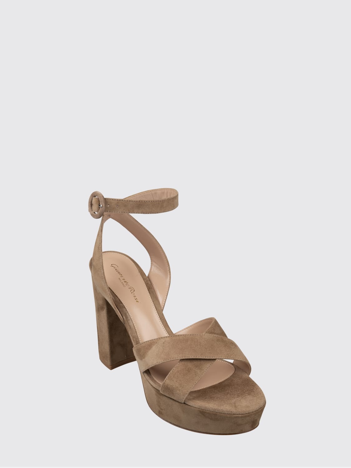 GIANVITO ROSSI HEELED SANDAL: Flat sandals woman Gianvito Rossi, Camel - Img 2