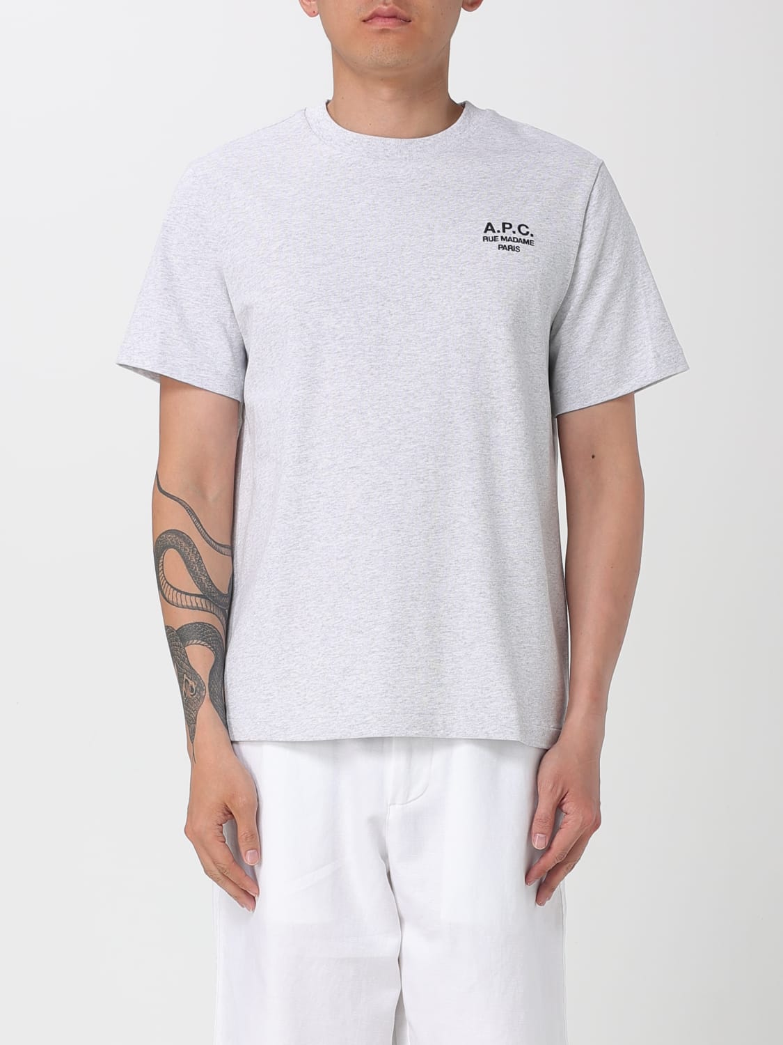 A.P.C. T-SHIRT: T-shirt men A.P.C., Grey - Img 1