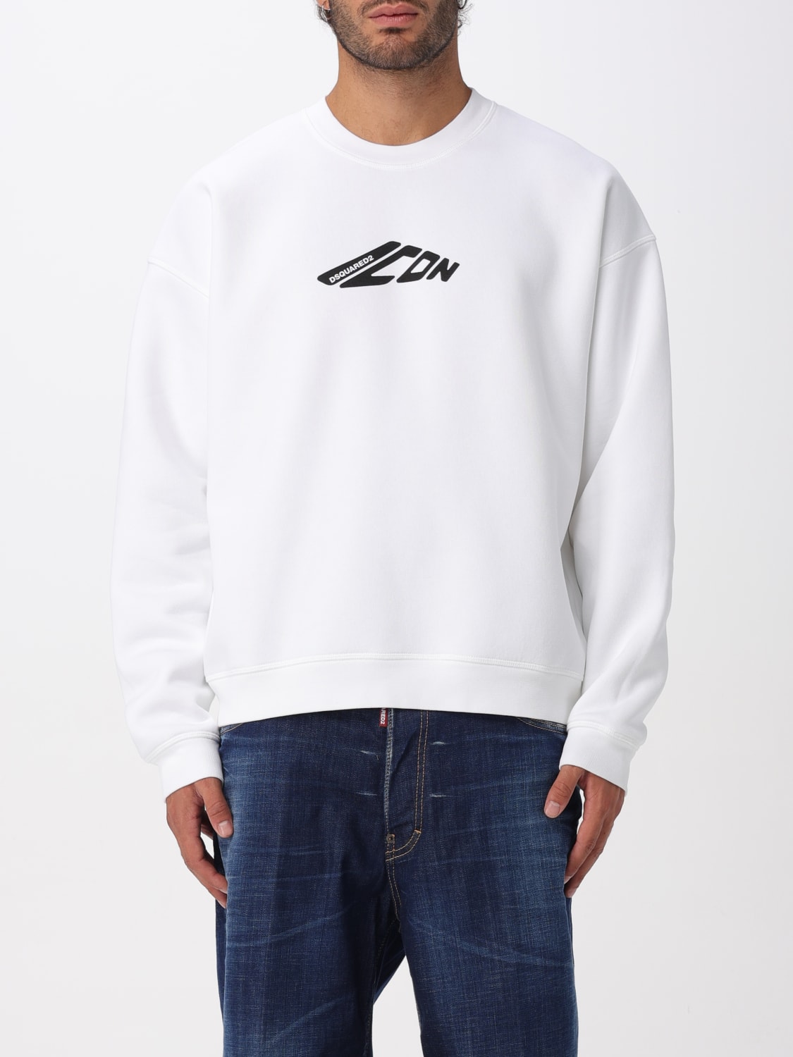 DSQUARED2 SWEATSHIRT: Sweatshirt men Dsquared2, White - Img 1