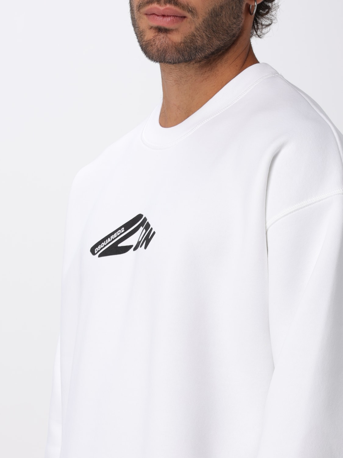 DSQUARED2 SWEATSHIRT: Sweatshirt men Dsquared2, White - Img 3