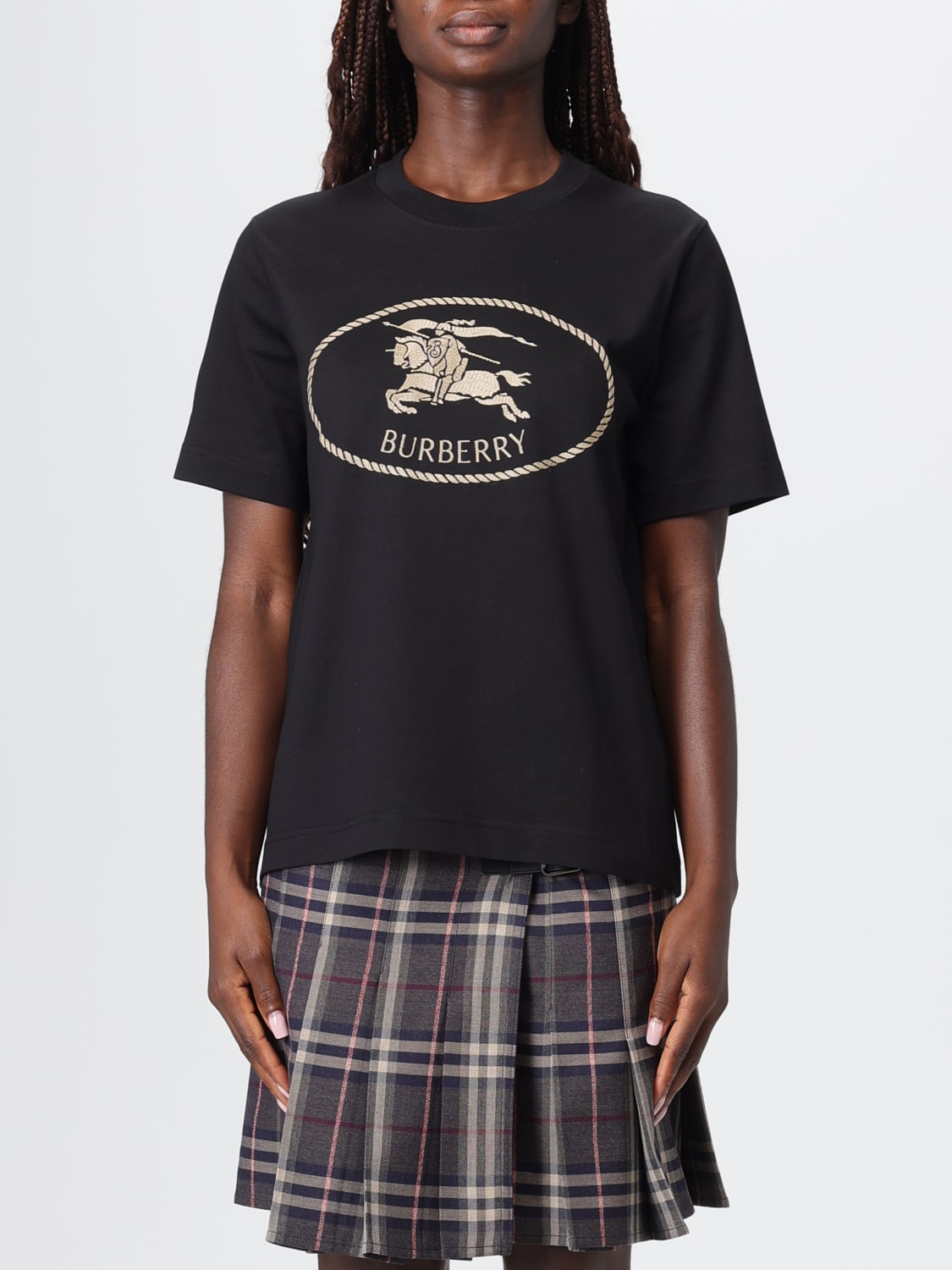 BURBERRY T-SHIRT: T-shirt woman Burberry, Black - Img 1