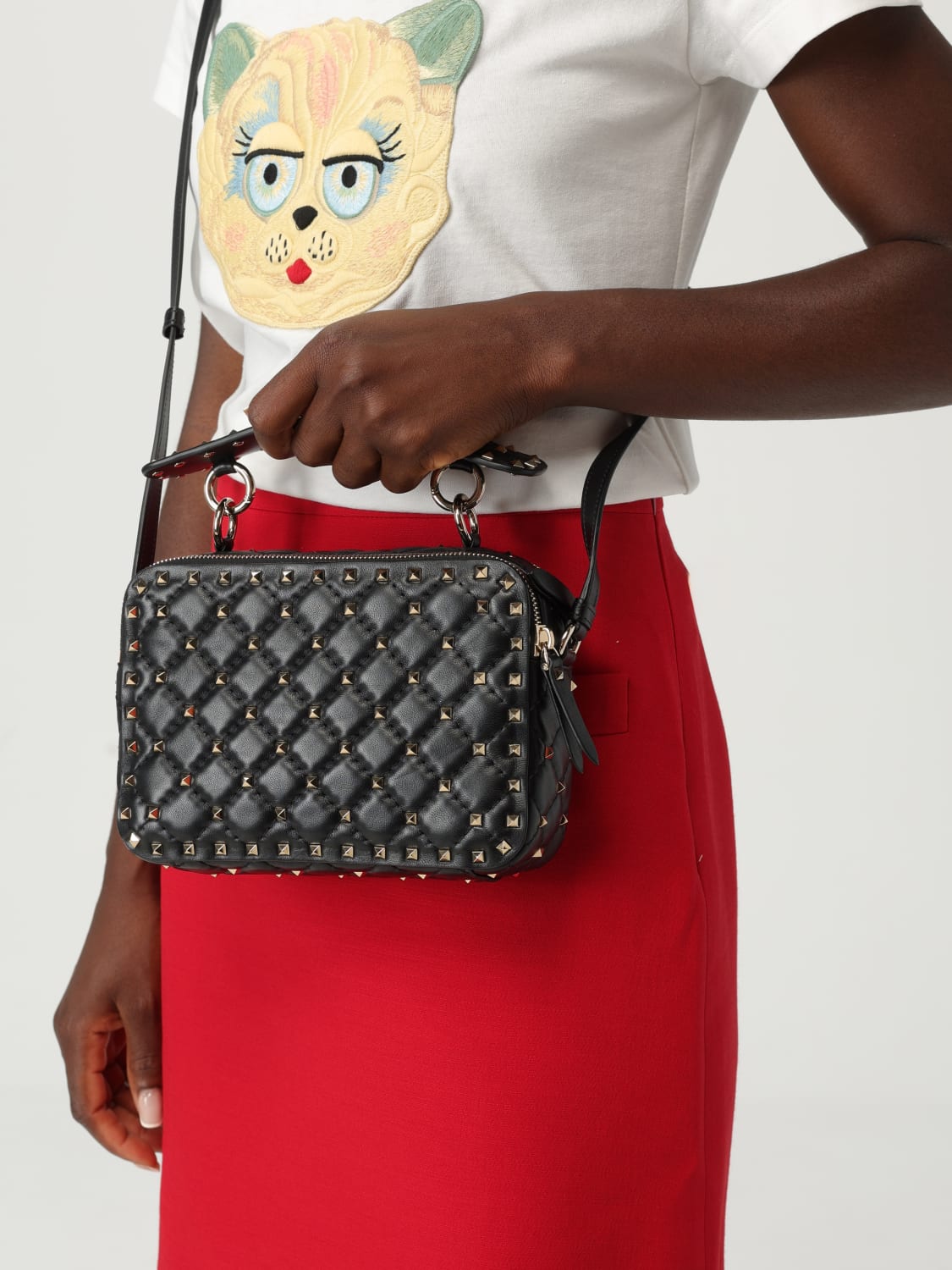 VALENTINO GARAVANI MINI BAG: Shoulder bag woman Valentino Garavani, Black - Img 2