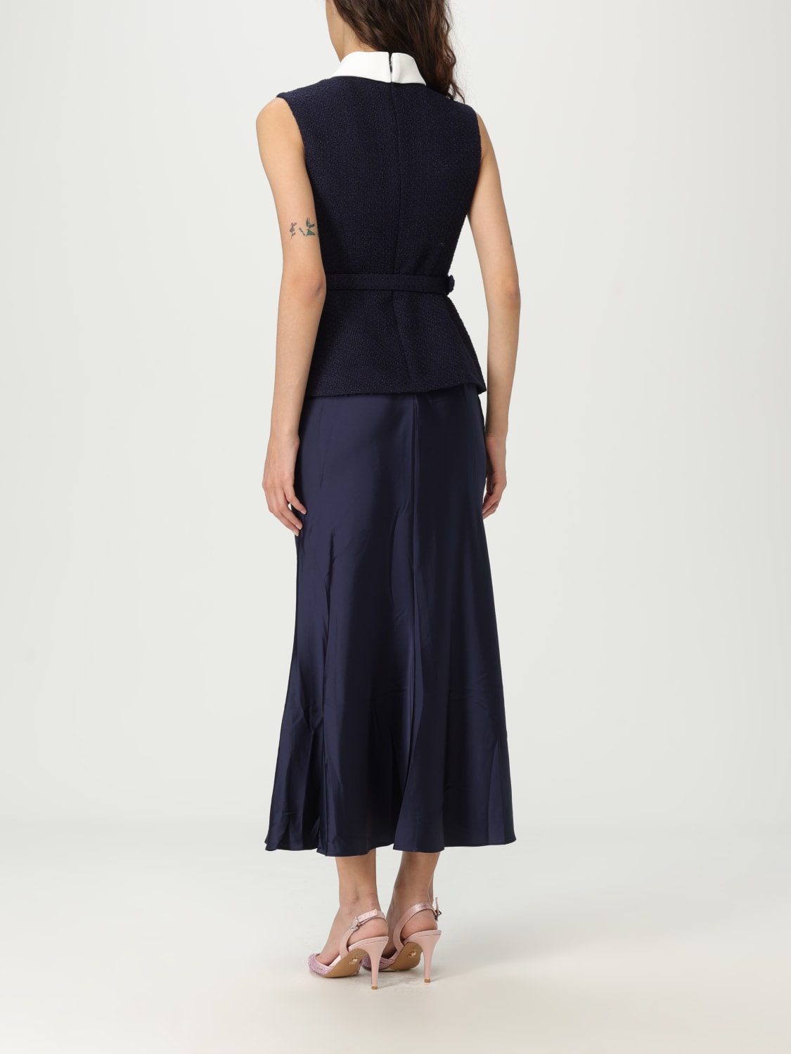 SELF-PORTRAIT DRESS: Dress woman Self-portrait, Blue - Img 2